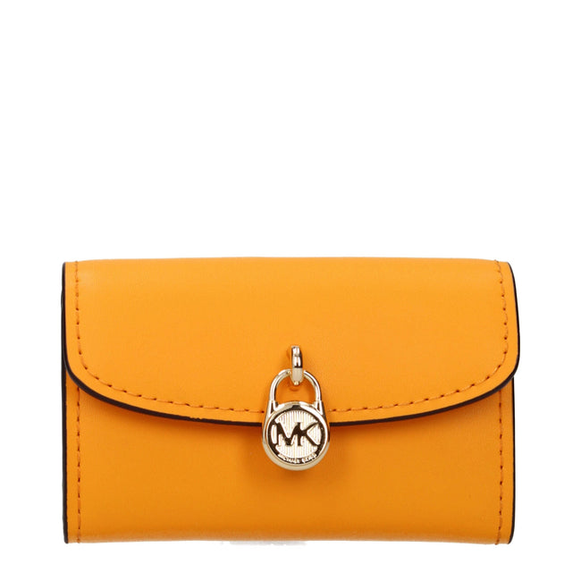Michael Kors Orange Leather Wallets Michael Kors