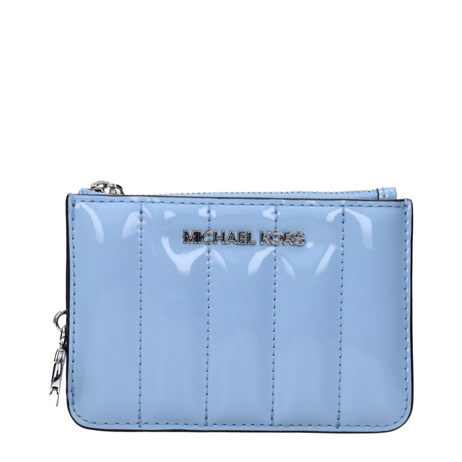 Michael Kors Light Blue Leather Wallets Michael Kors