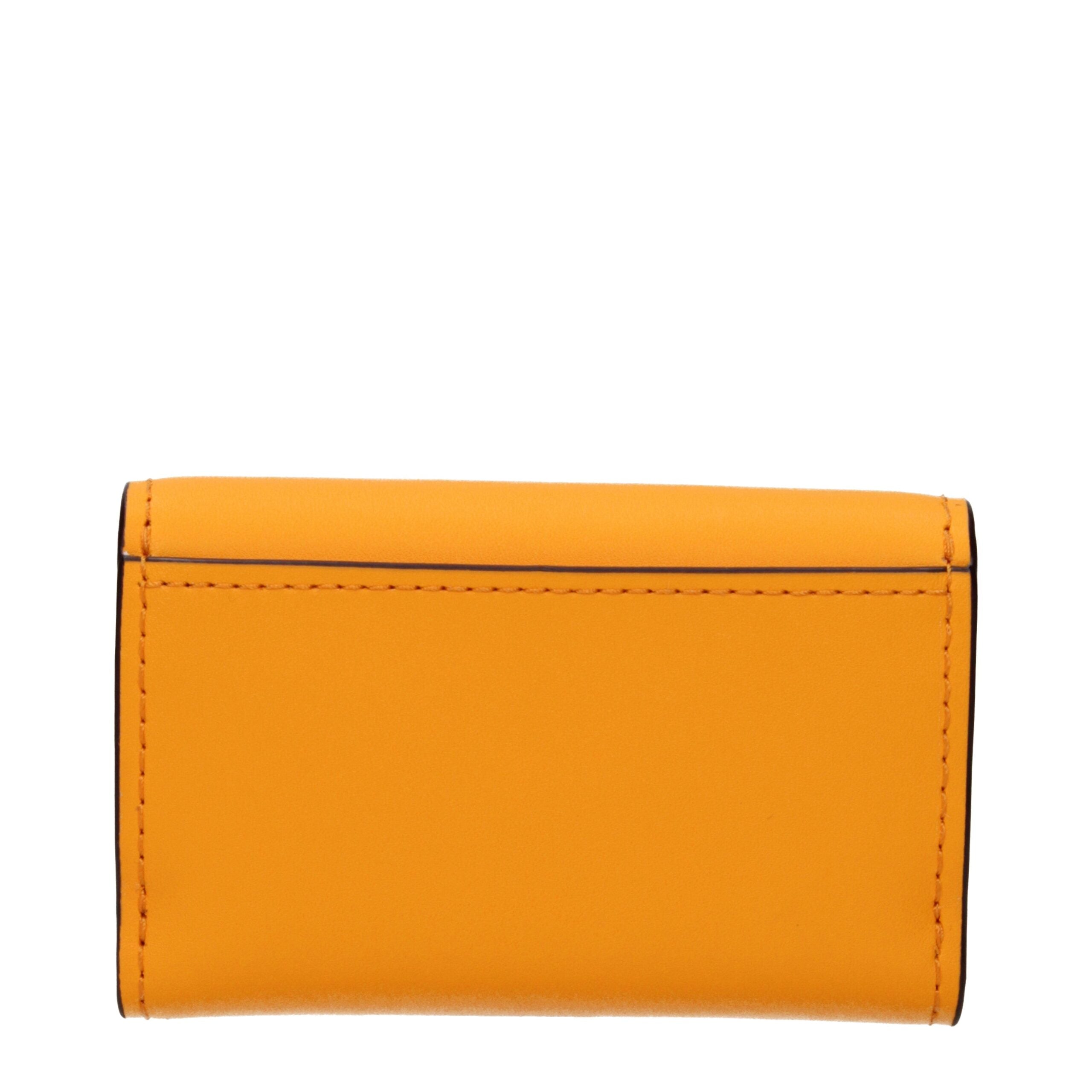 Michael Kors Orange Leather Wallets Michael Kors