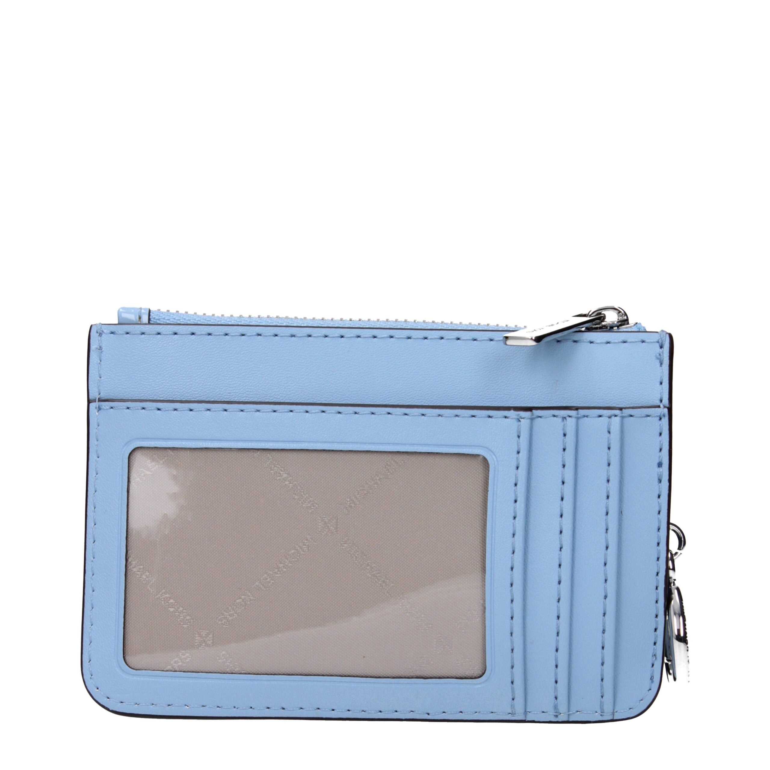 Michael Kors Light Blue Leather Wallets Michael Kors