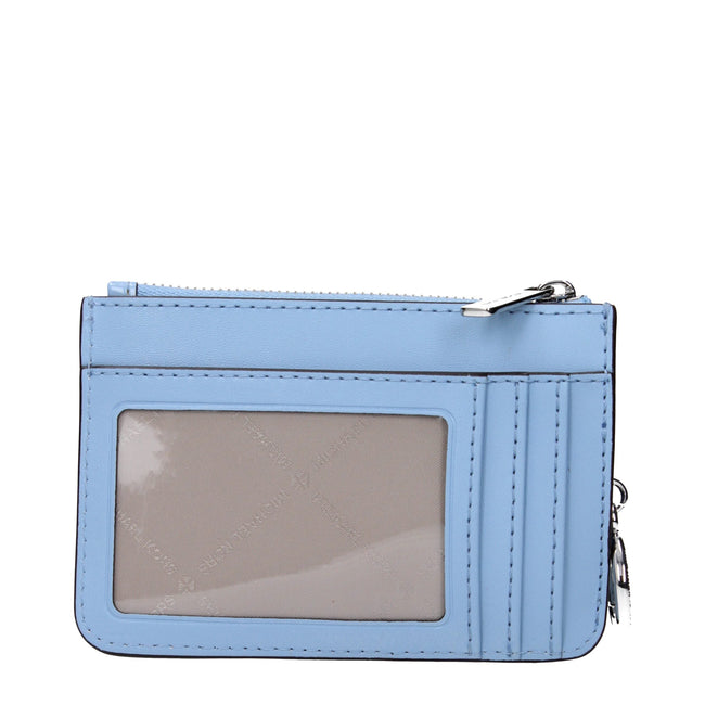 Michael Kors Light Blue Leather Wallets Michael Kors