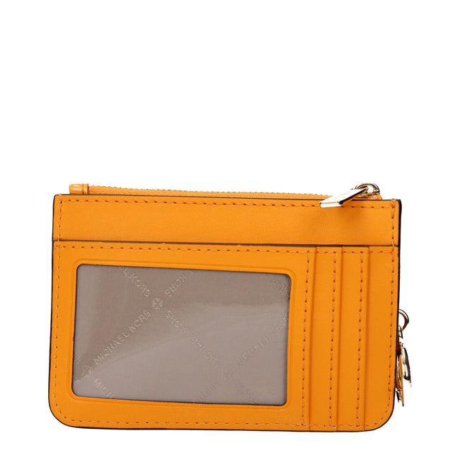 Michael Kors Orange Leather Wallets Michael Kors