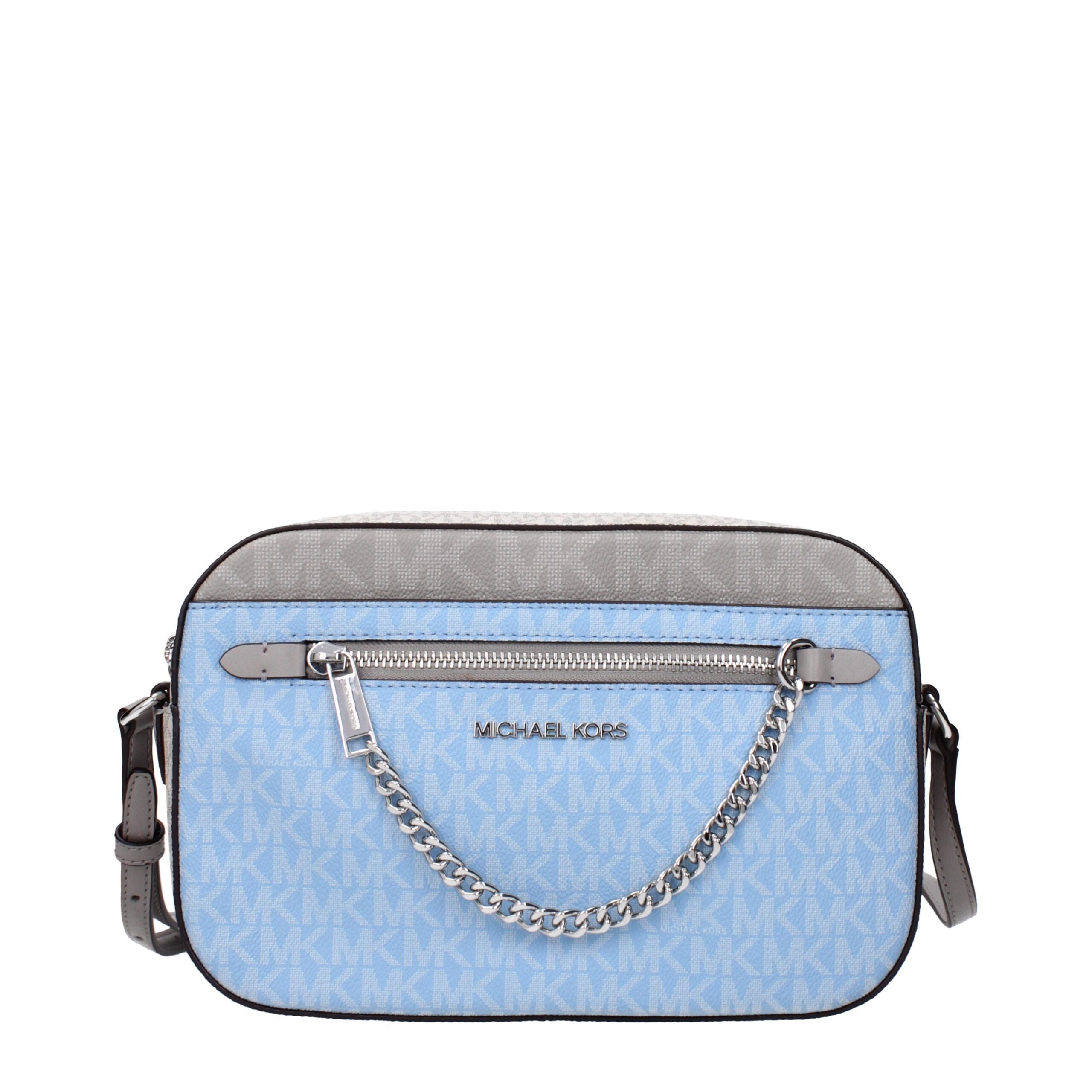 Michael Kors Light Blue Fabric Crossbody Bags Michael Kors