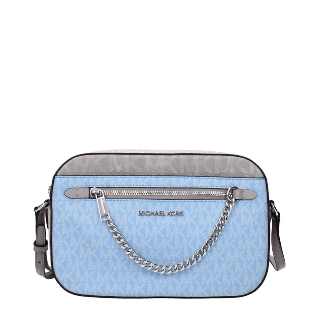Michael Kors Light Blue Fabric Crossbody Bags Michael Kors