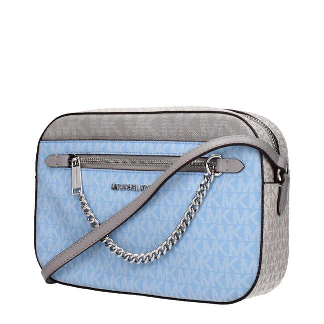 Michael Kors Light Blue Fabric Crossbody Bags Michael Kors