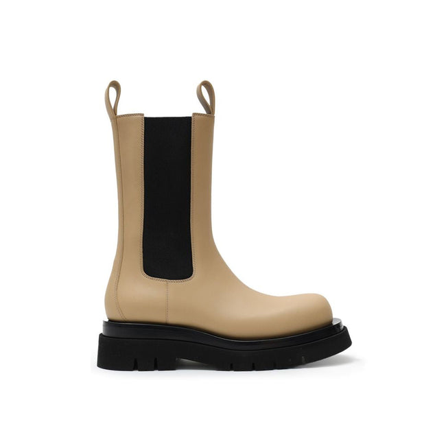 Bottega Veneta Beige Leather Chelsea Boots Bottega Veneta