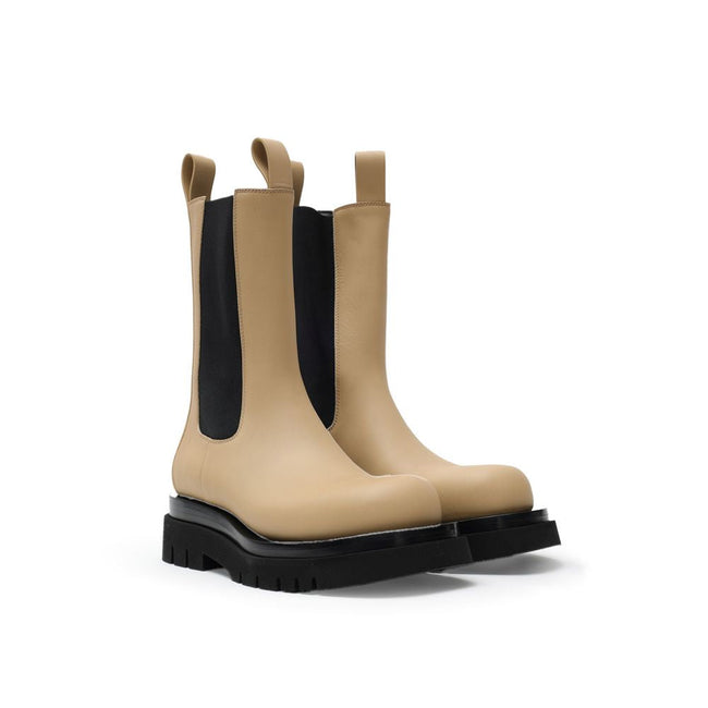 Bottega Veneta Beige Leather Chelsea Boots Bottega Veneta
