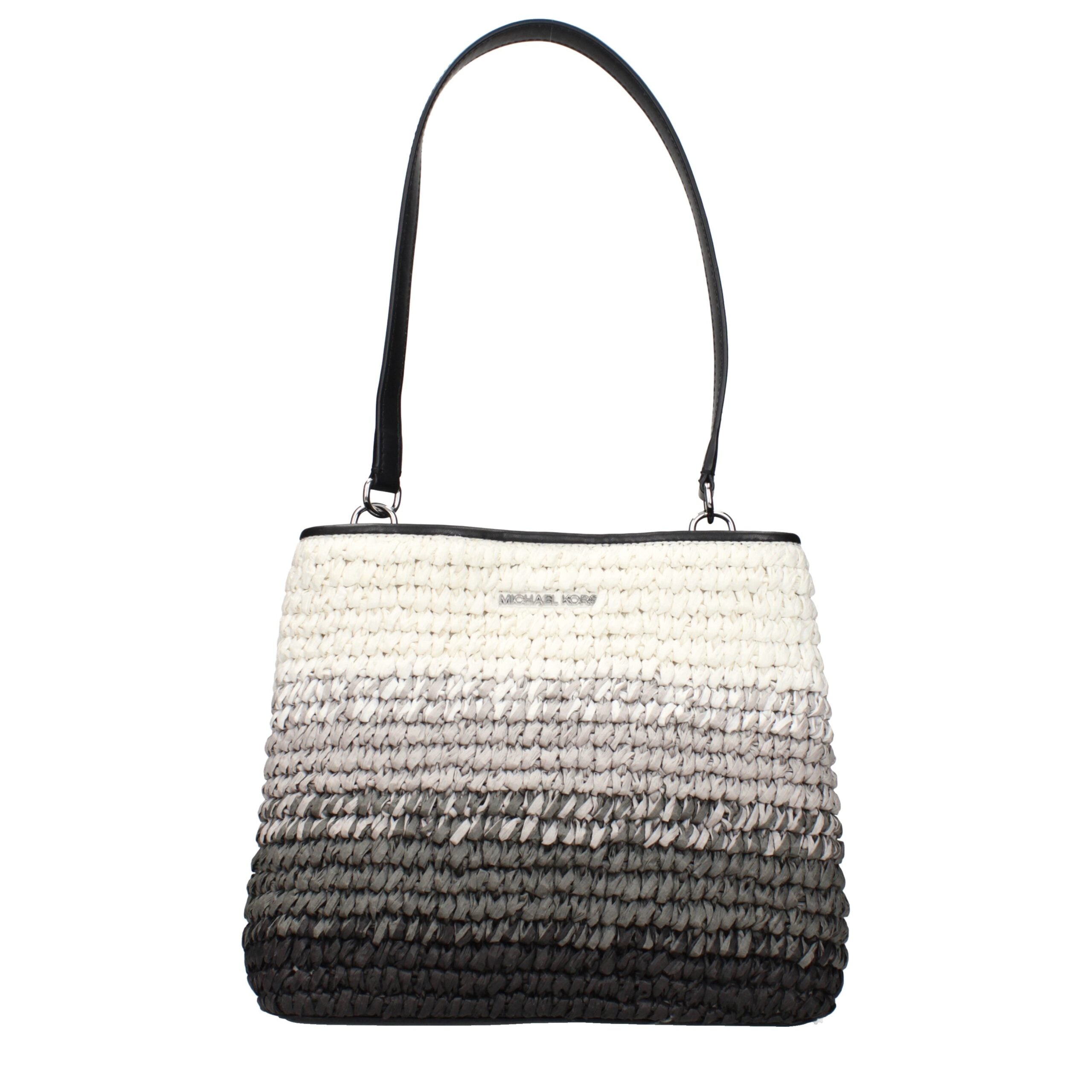 Michael Kors Black Raffia Shoulder Bags Michael Kors
