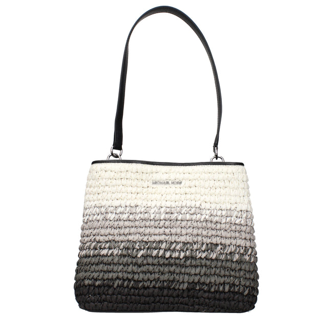 Michael Kors Black Raffia Shoulder Bags Michael Kors
