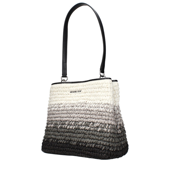 Michael Kors Black Raffia Shoulder Bags Michael Kors