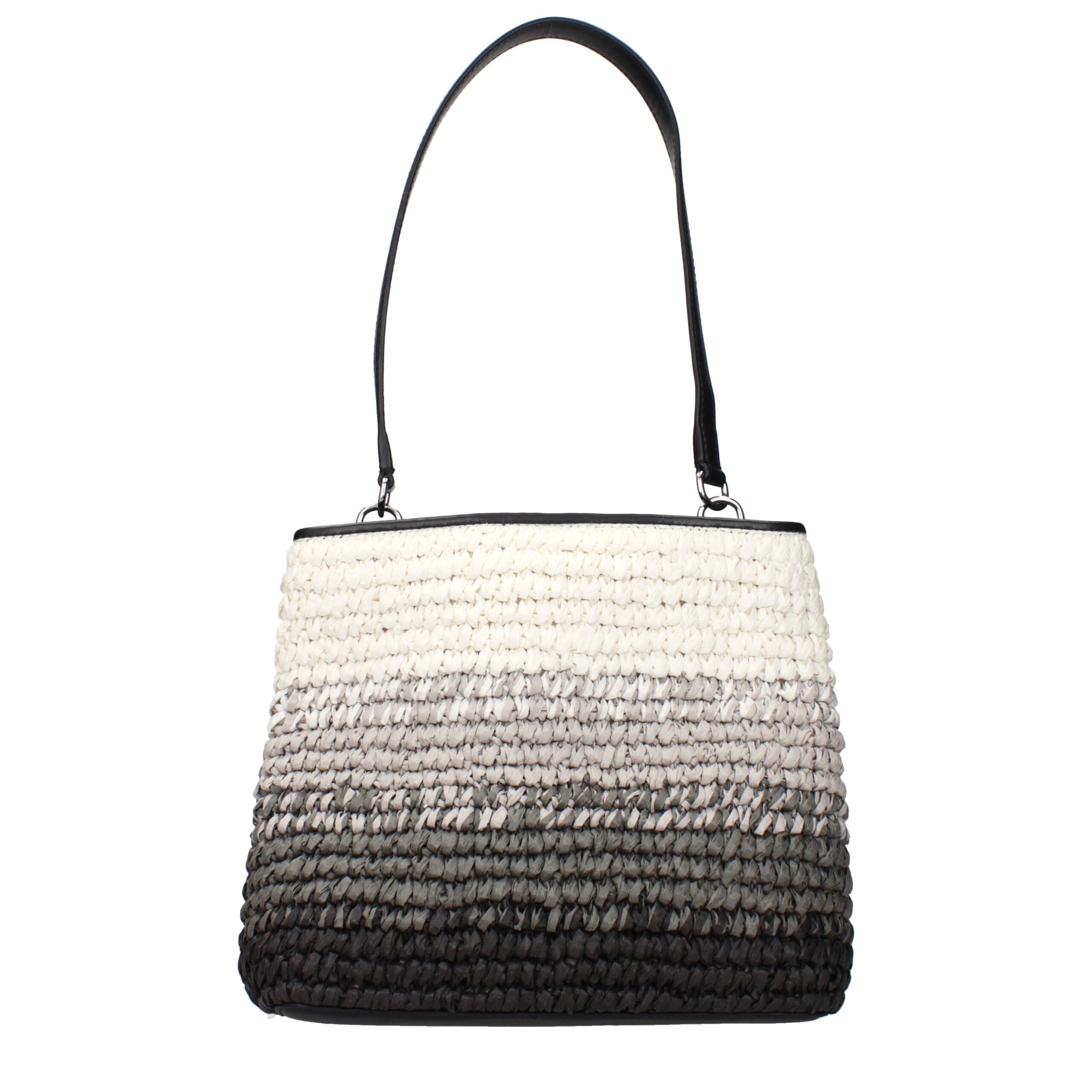 Michael Kors Black Raffia Shoulder Bags Michael Kors