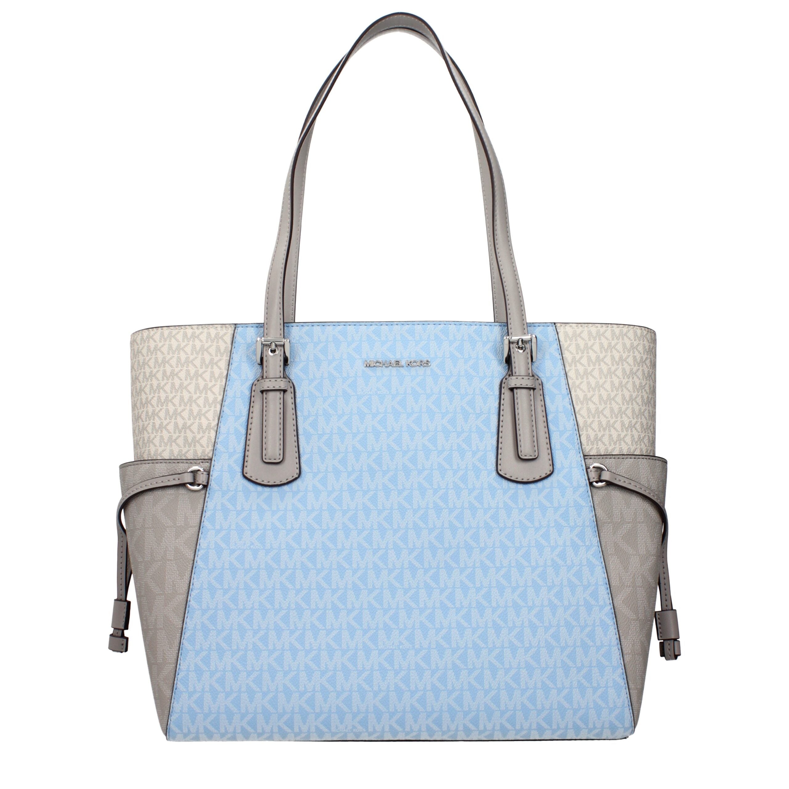 Michael Kors Light Blue Fabric Shoulder Bags Michael Kors