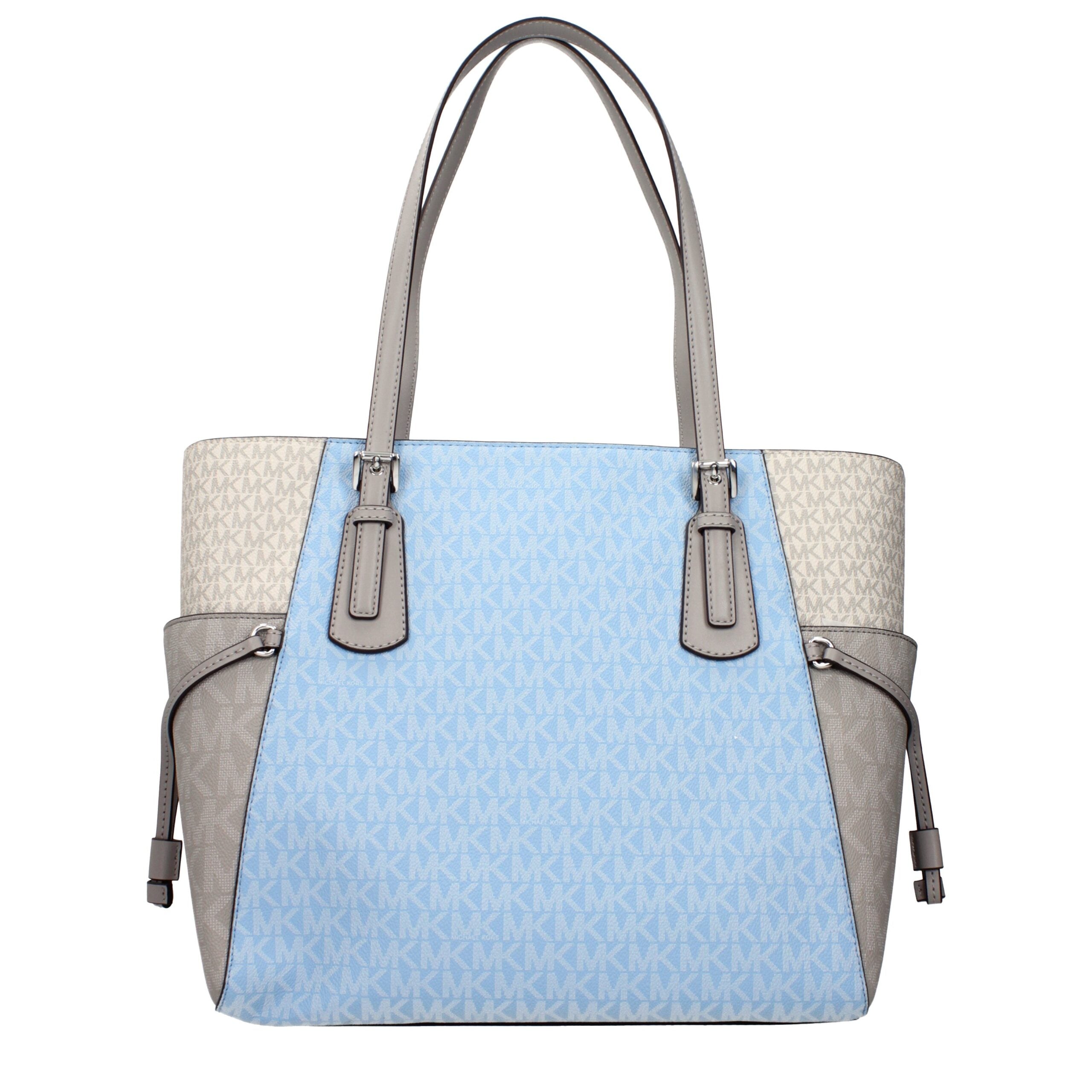 Michael Kors Light Blue Fabric Shoulder Bags Michael Kors