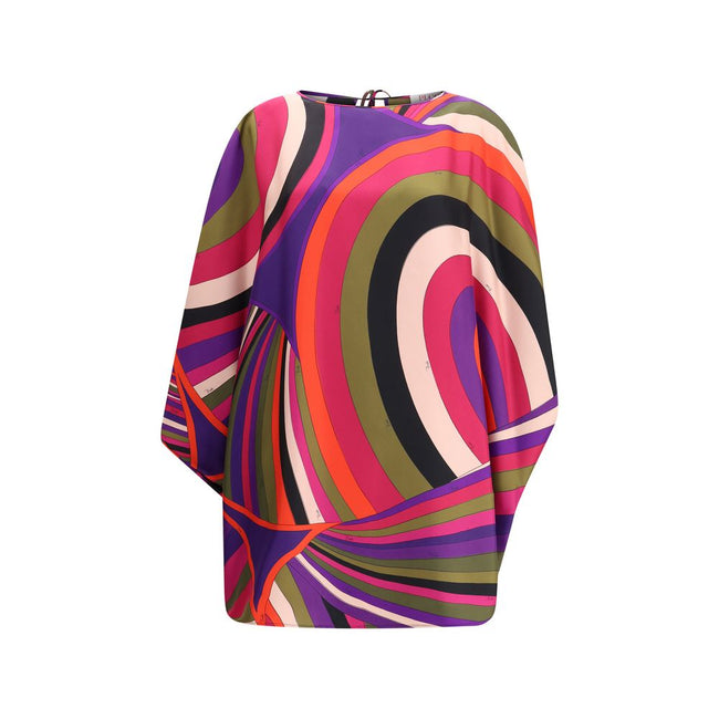 Emilio Pucci Short Caftan in silk with Marmo print Emilio Pucci
