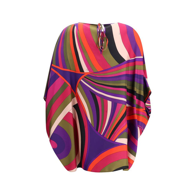 Emilio Pucci Short Caftan in silk with Marmo print Emilio Pucci