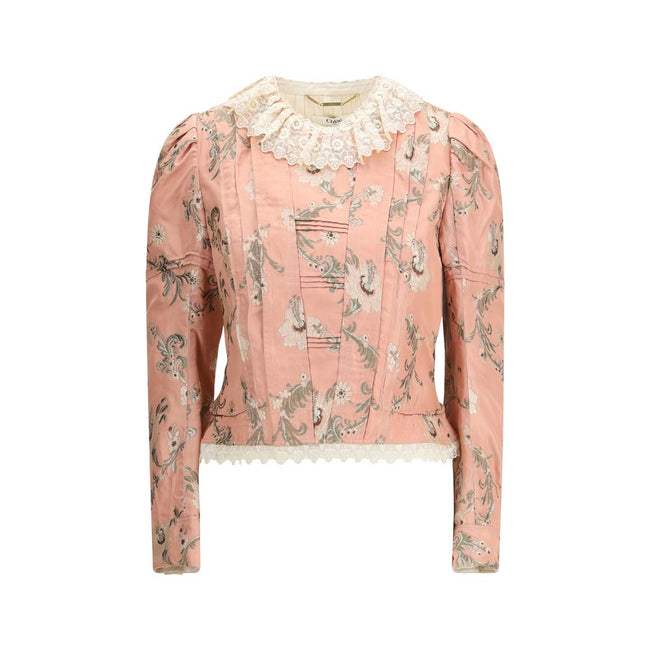 Chloé Fitted Jacket in jacquard taffeta and lace Chloé