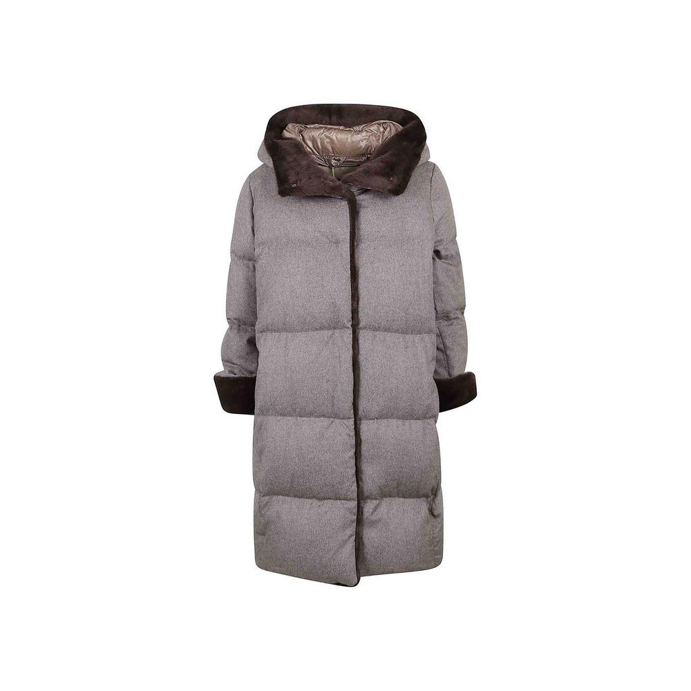 Herno Faux Fur Trim Padded Coat Herno