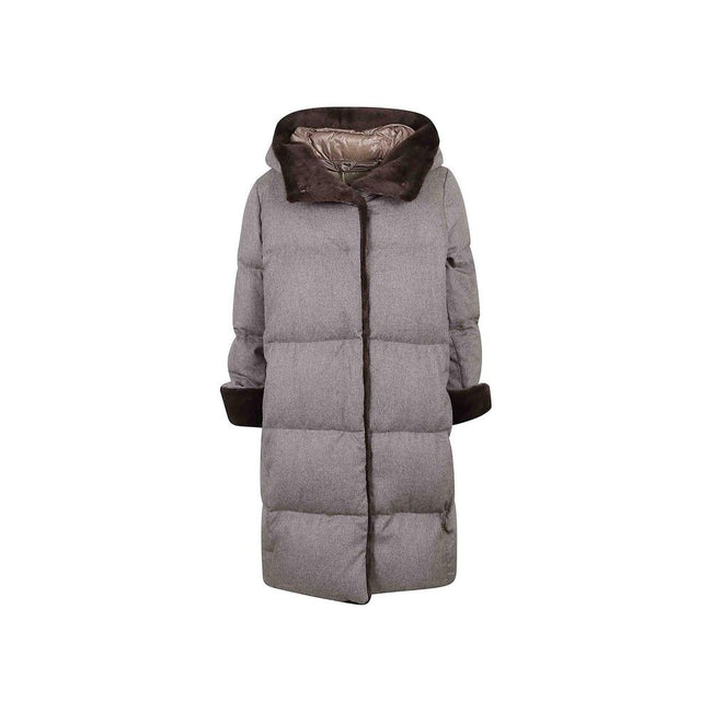Herno Faux Fur Trim Padded Coat Herno