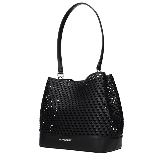 Michael Kors Black Leather Shoulder Bags Michael Kors