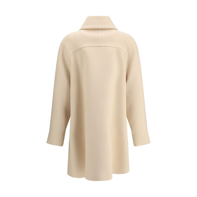 Valentino Cream Fleece Wool Coat Valentino