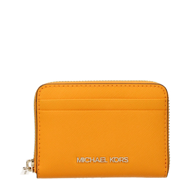 Michael Kors Orange Leather Cardholders Michael Kors