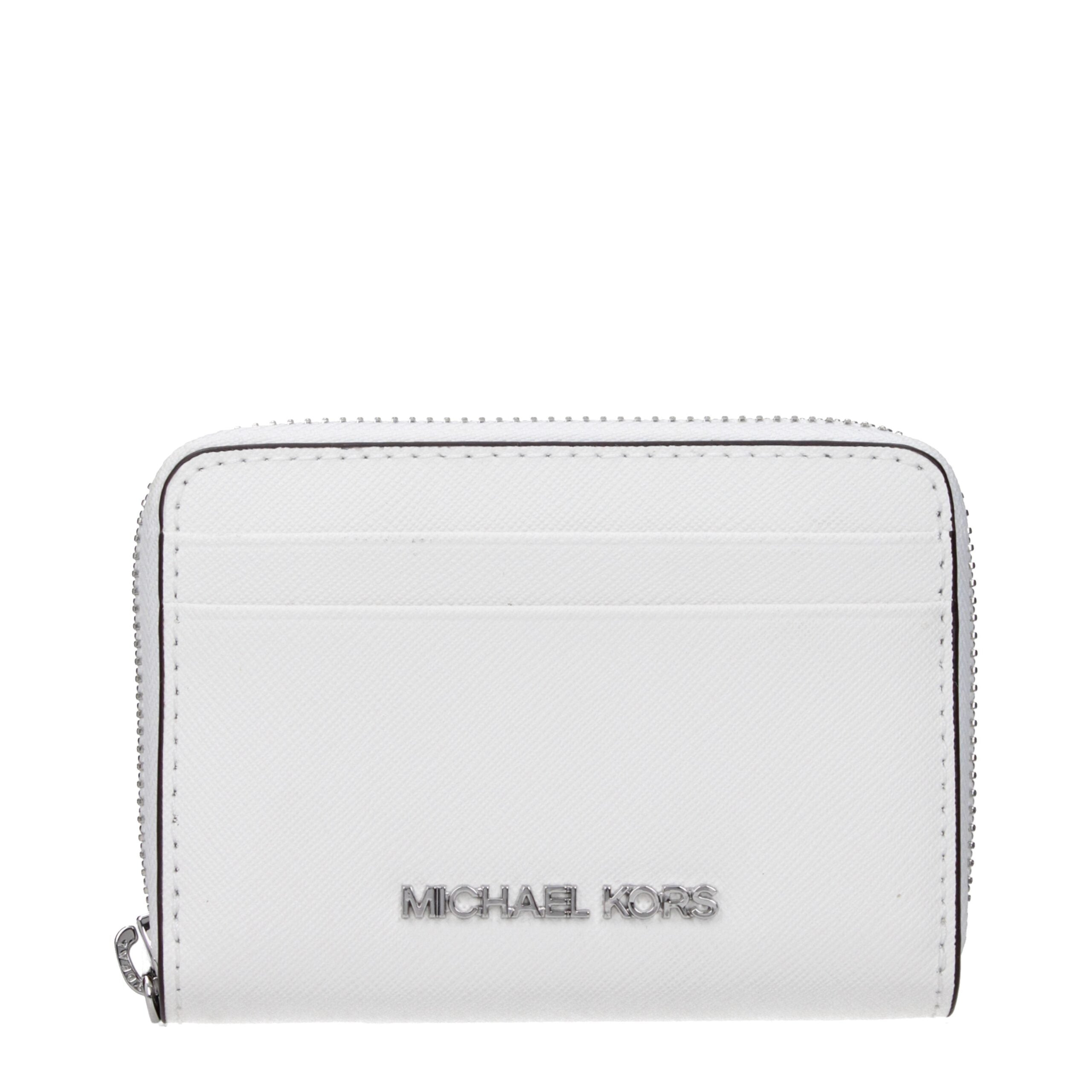 Michael Kors White Leather Cardholders Michael Kors