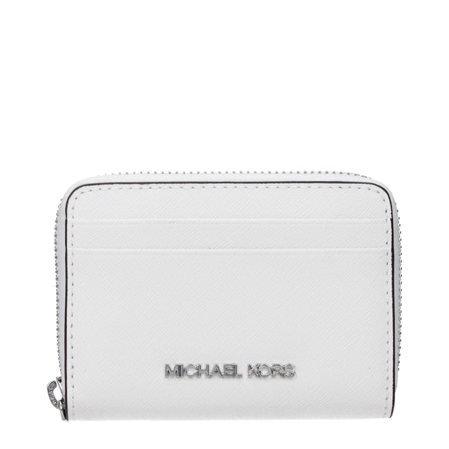 Michael Kors White Leather Cardholders Michael Kors
