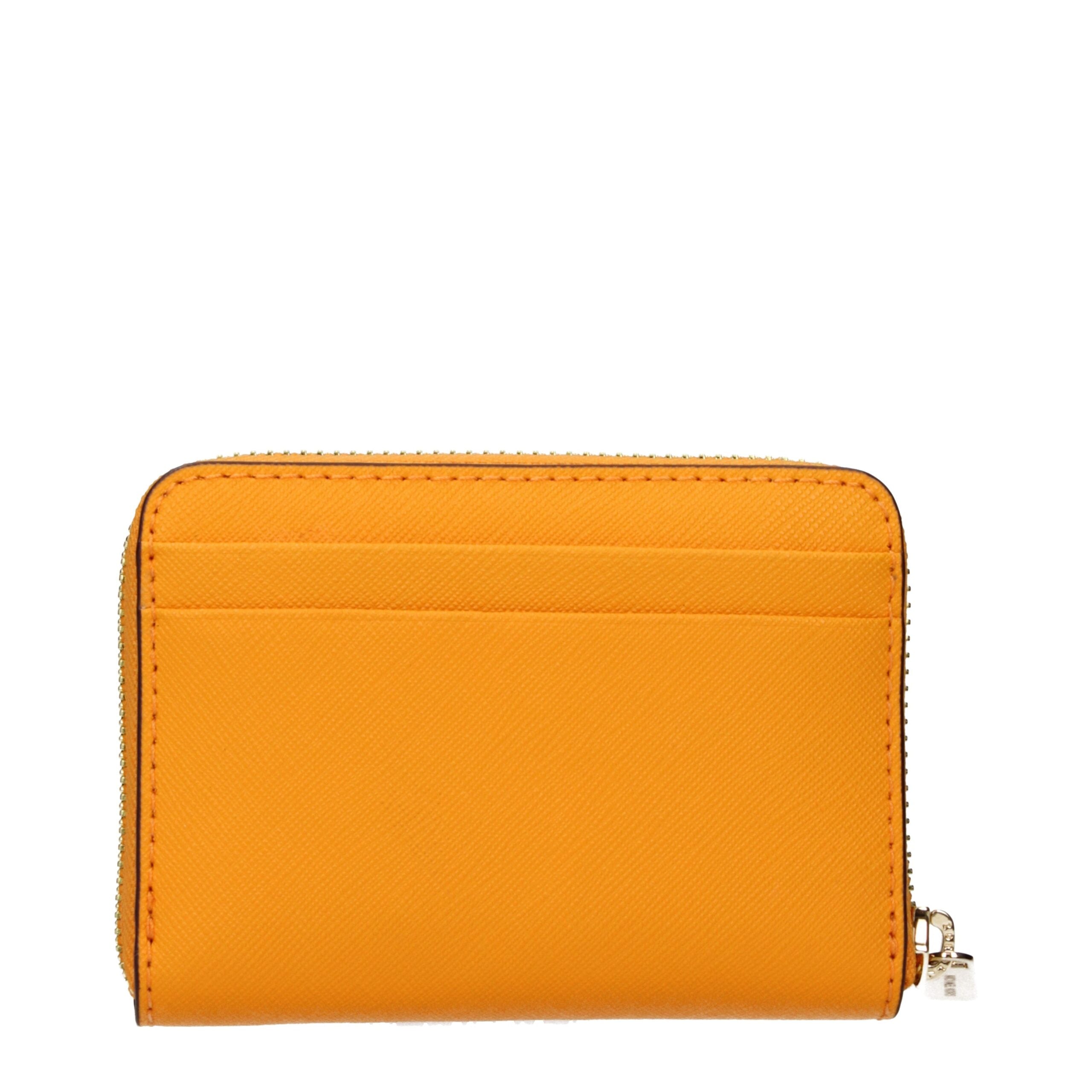 Michael Kors Orange Leather Cardholders Michael Kors