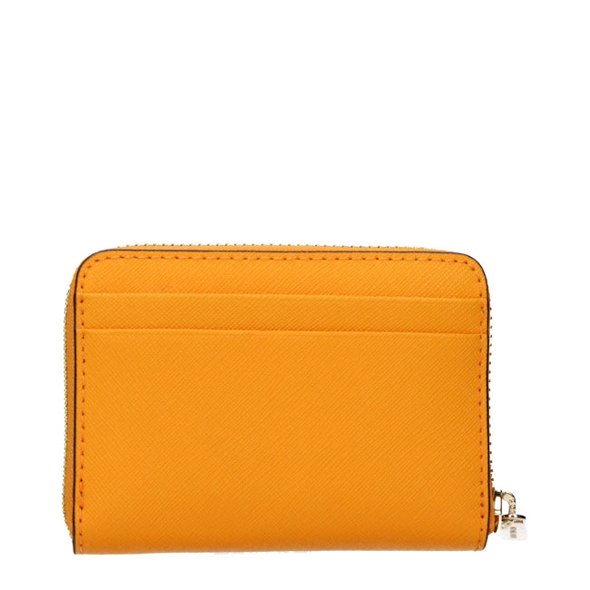 Michael Kors Orange Leather Cardholders Michael Kors