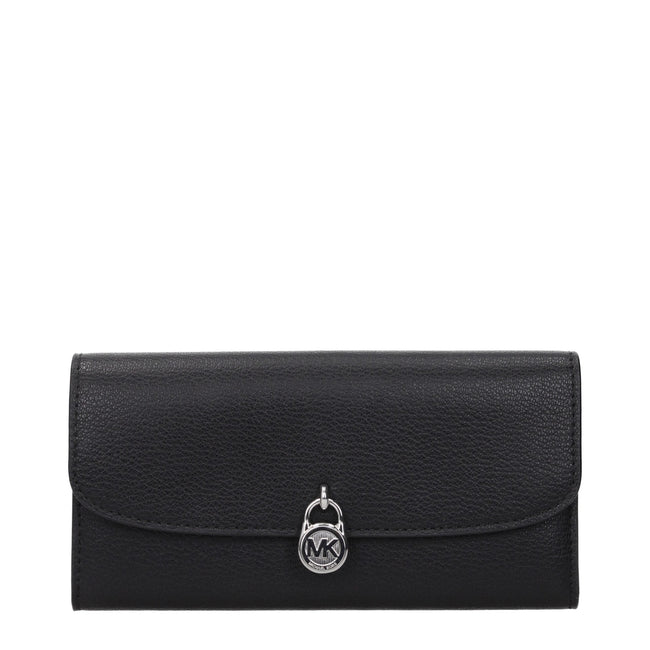 Michael Kors Black Leather Wallets Michael Kors