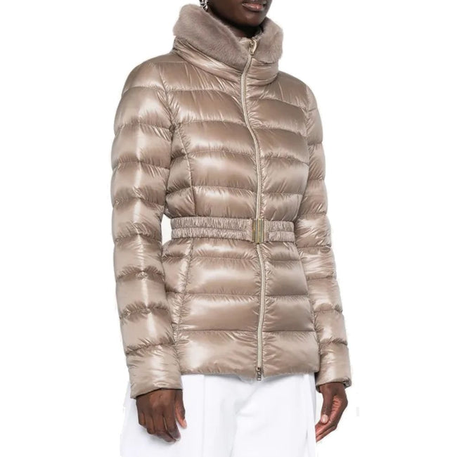 Herno Claudia Faux Fur-Trimmed Down Jacket Herno