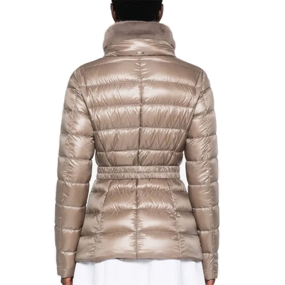 Herno Claudia Faux Fur-Trimmed Down Jacket Herno