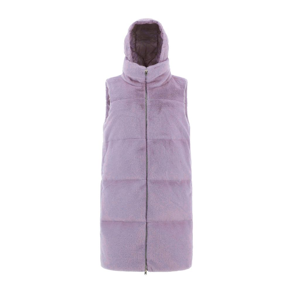 Herno Faux Fur Sleeveles Coat Herno