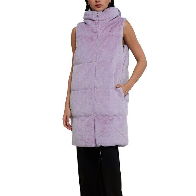 Herno Faux Fur Sleeveles Coat Herno