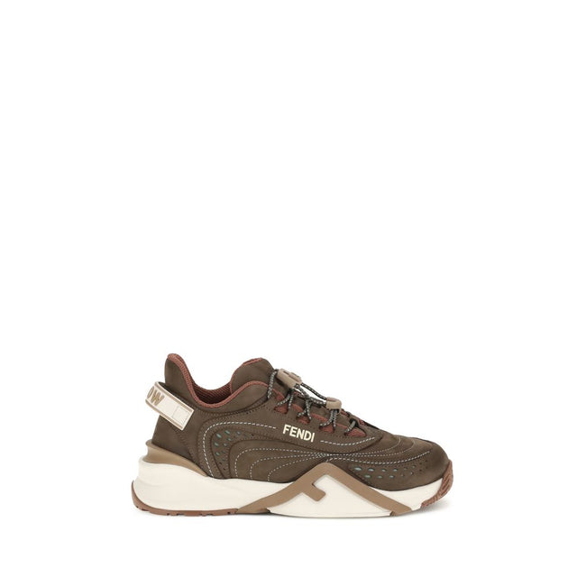 Fendi Brown Rubber Athletic Sneakers Fendi