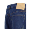 Ami Paris Blue Cotton Straight-Leg Jeans Ami Paris
