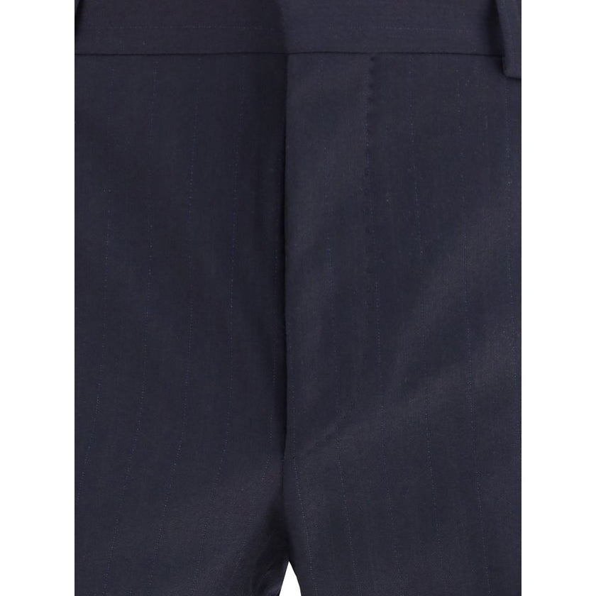 Prada Blue Fleece Wool Two-Piece Suit Prada