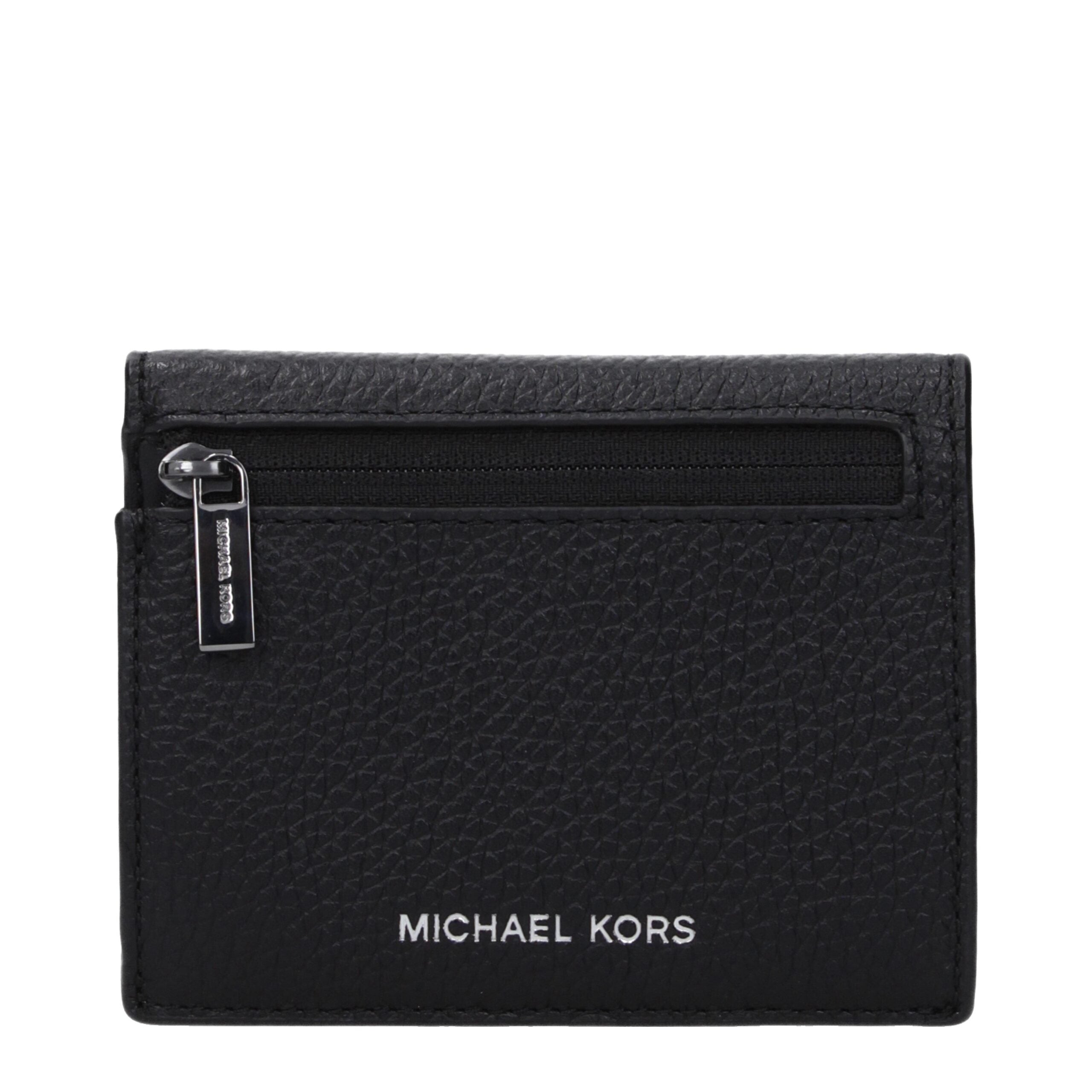 Michael Kors Black Leather Cardholders Michael Kors