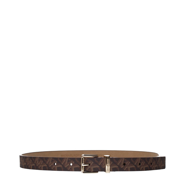 Michael Kors Brown Fabric Regular Belts Michael Kors