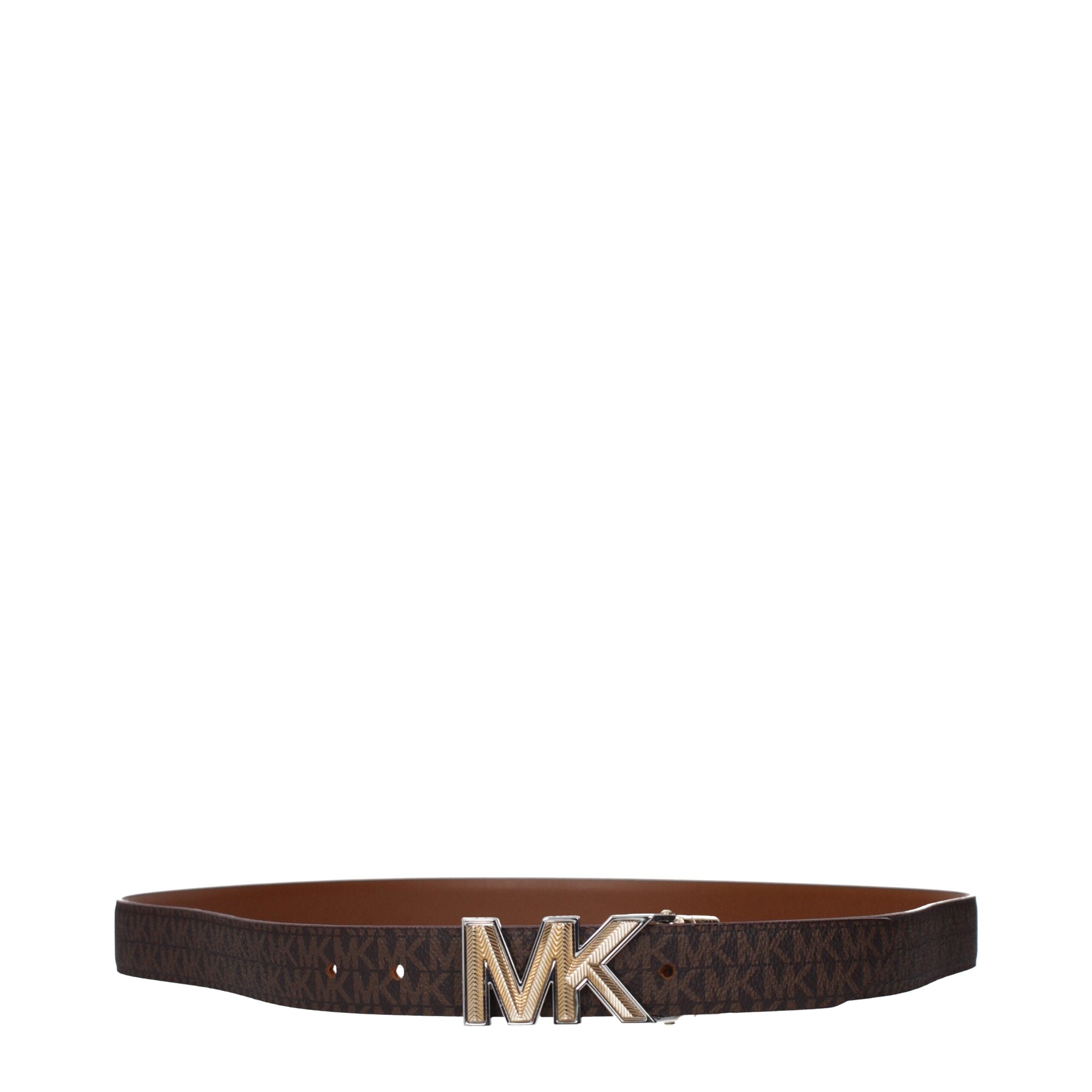 Michael Kors Brown Fabric Belts Michael Kors