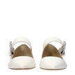 Jimmy Choo White Leather Ballet Flats