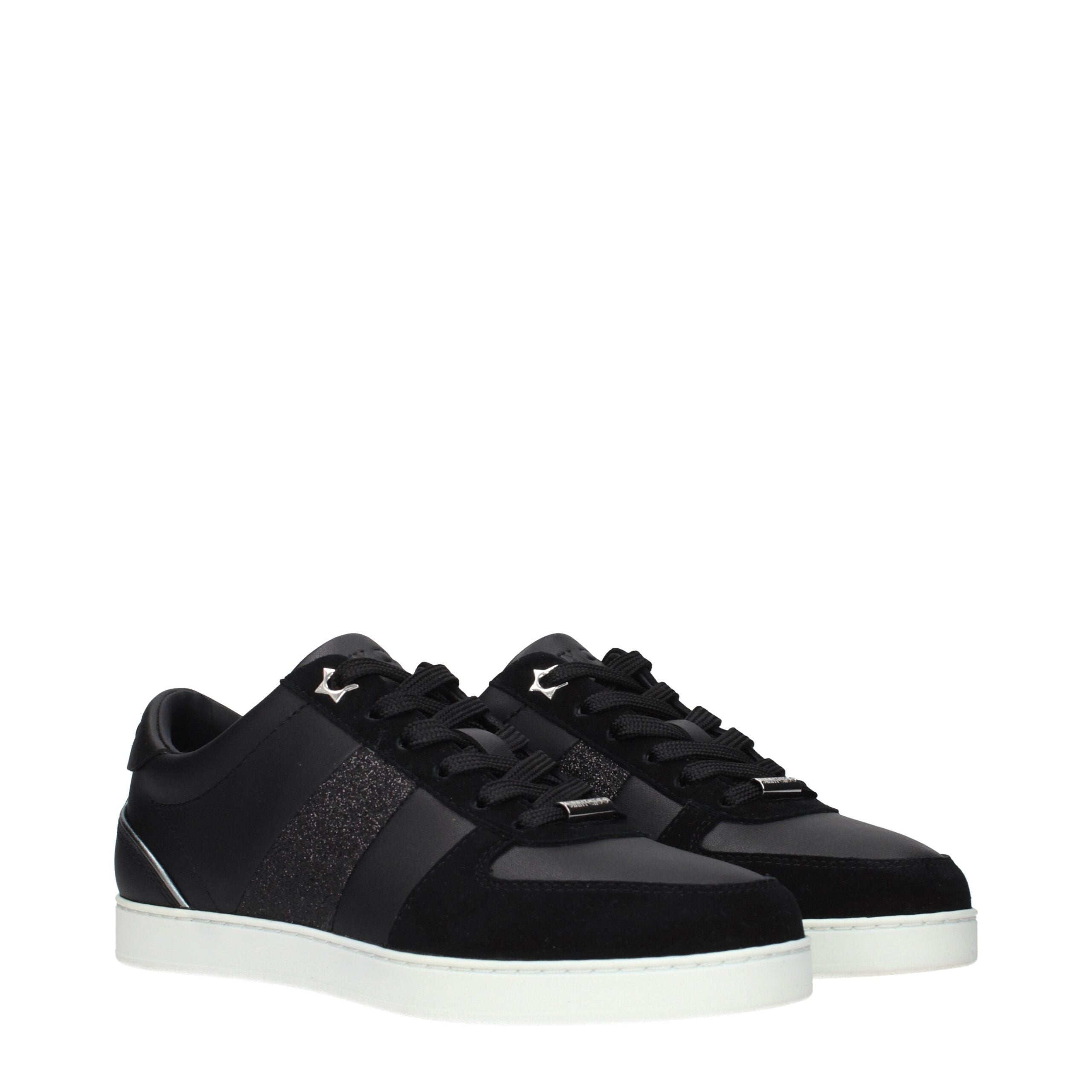 Jimmy Choo Black Leather Low Tops Jimmy Choo
