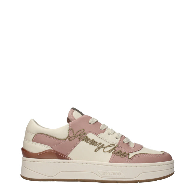 Jimmy Choo Pink Leather Low Tops Jimmy Choo