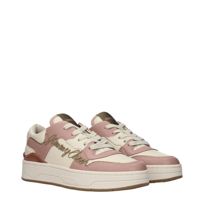 Jimmy Choo Pink Leather Low Tops Jimmy Choo