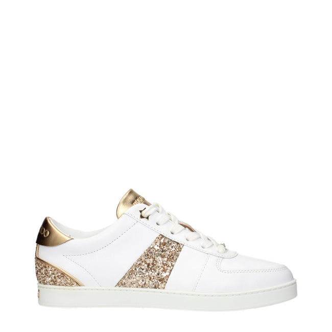 Jimmy Choo White Leather Low Tops Jimmy Choo