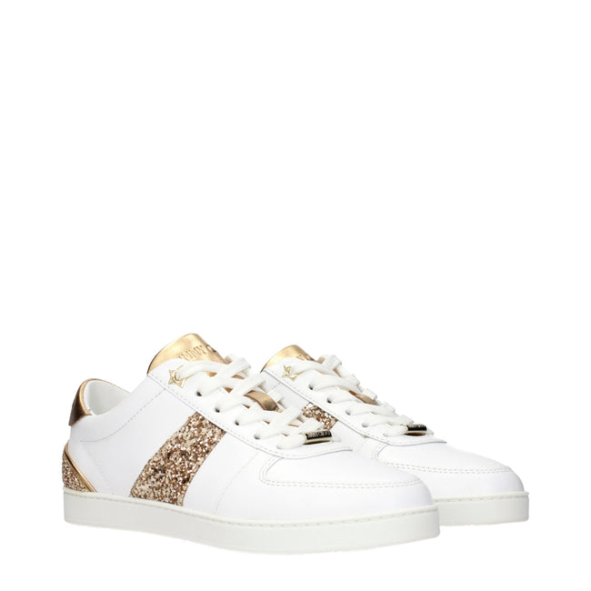 Jimmy Choo White Leather Low Tops Jimmy Choo