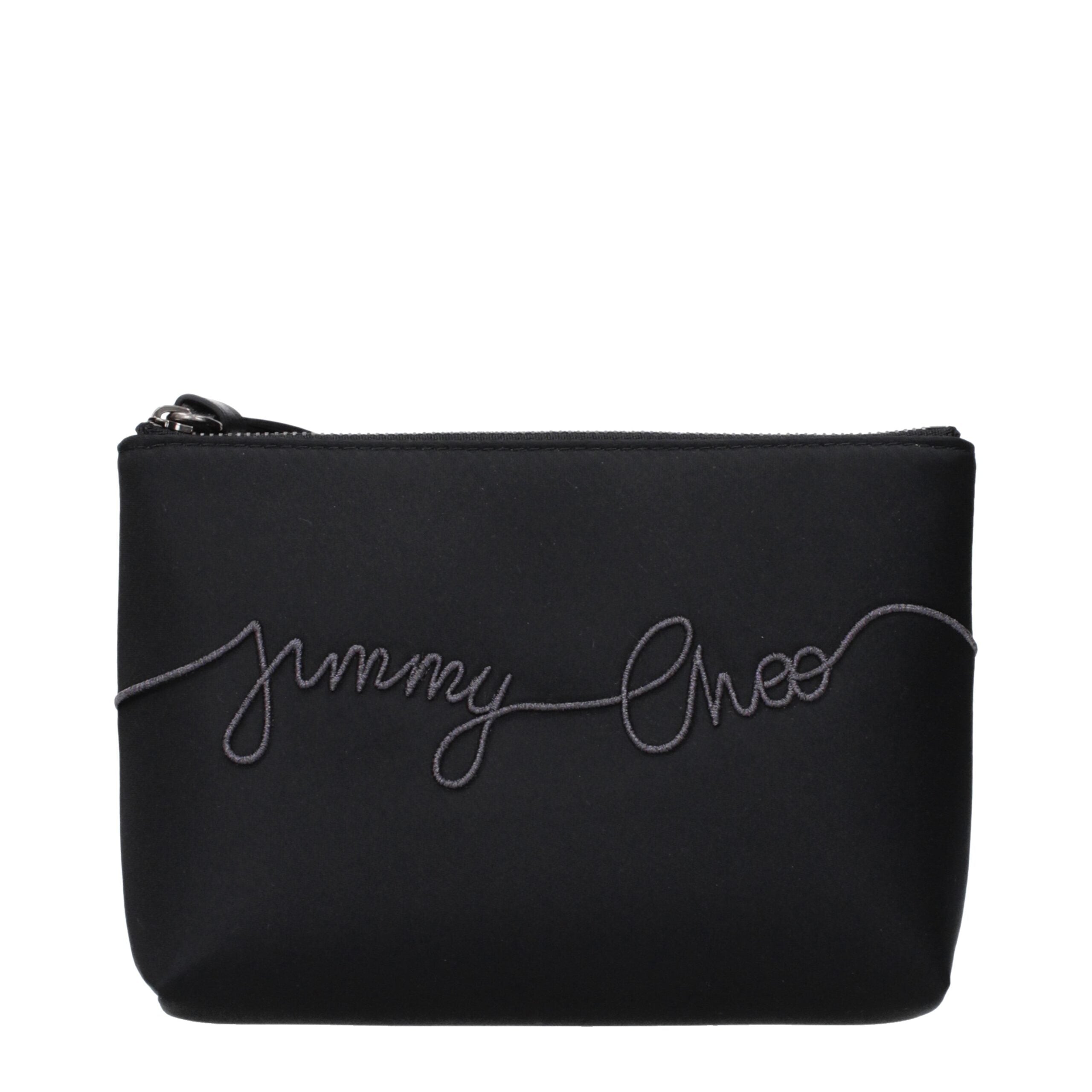 Jimmy Choo Black Satin Clutch Bags Jimmy Choo