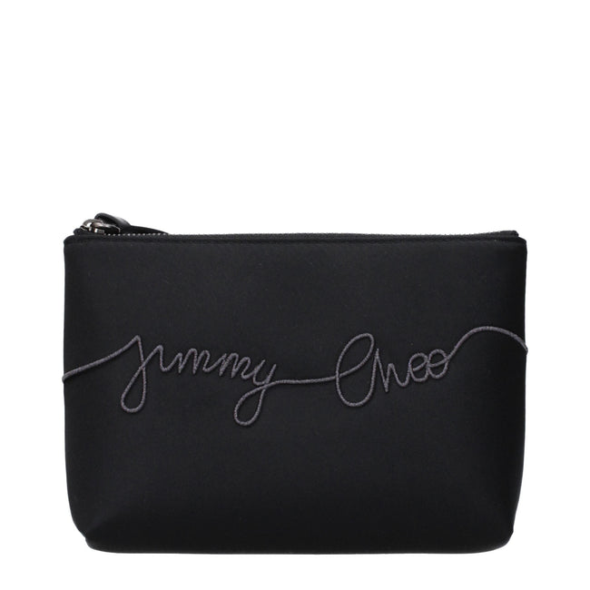 Jimmy Choo Black Satin Clutch Bags Jimmy Choo