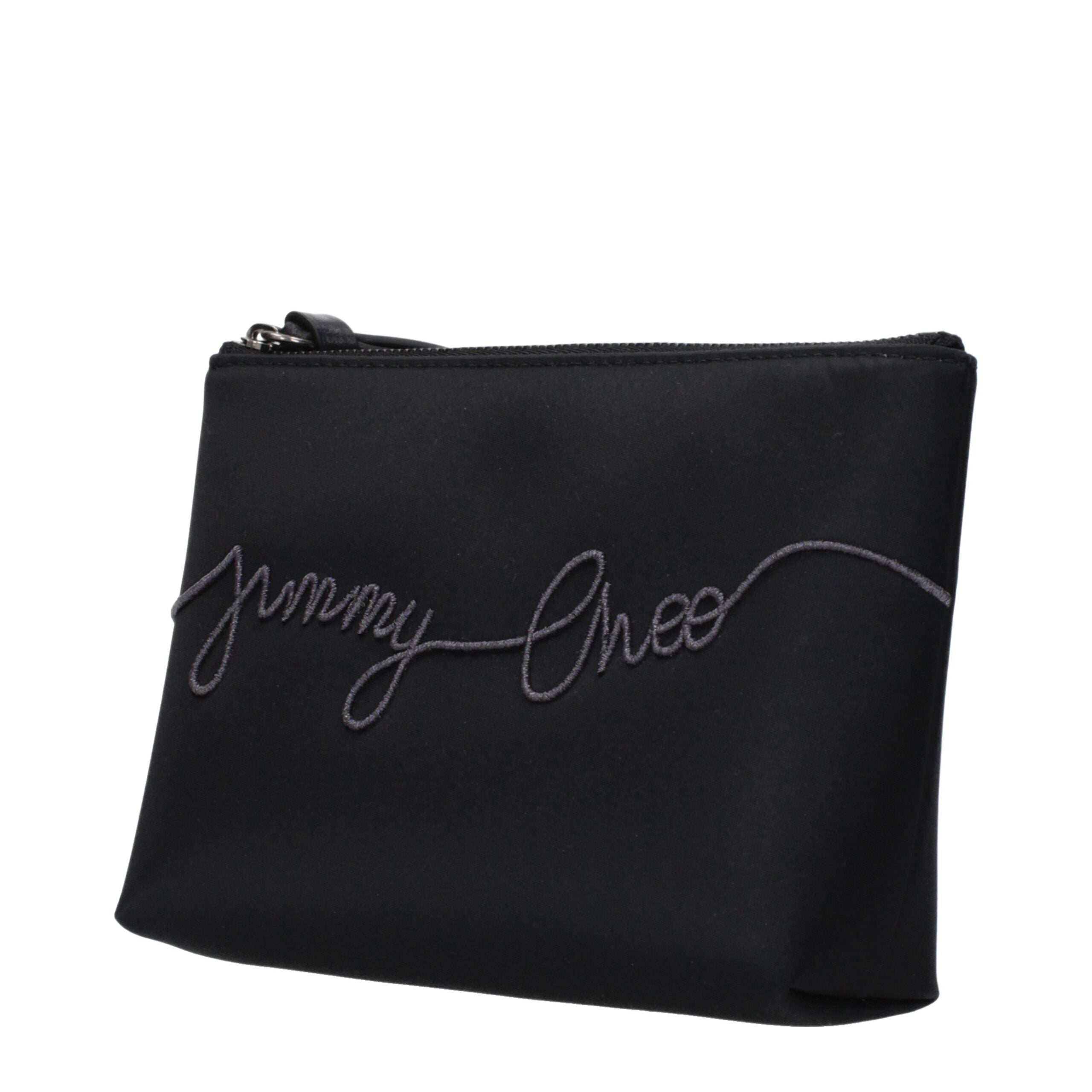 Jimmy Choo Black Satin Clutch Bags Jimmy Choo