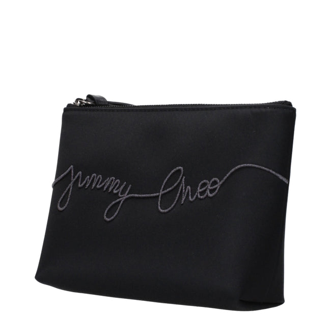 Jimmy Choo Black Satin Clutch Bags Jimmy Choo